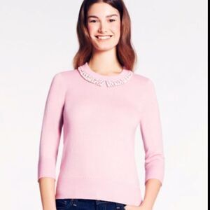 Kate Spade Avaline Embellished Collar Sweater NWT